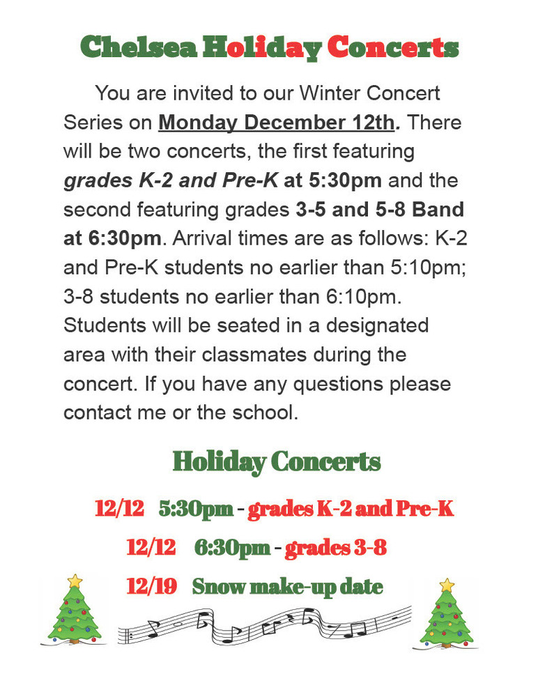 Chelsea Holiday Concert