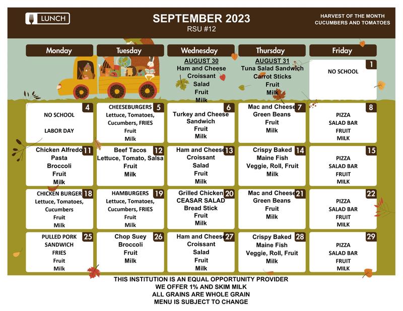 Lunch Menu Chelsea Elementary School